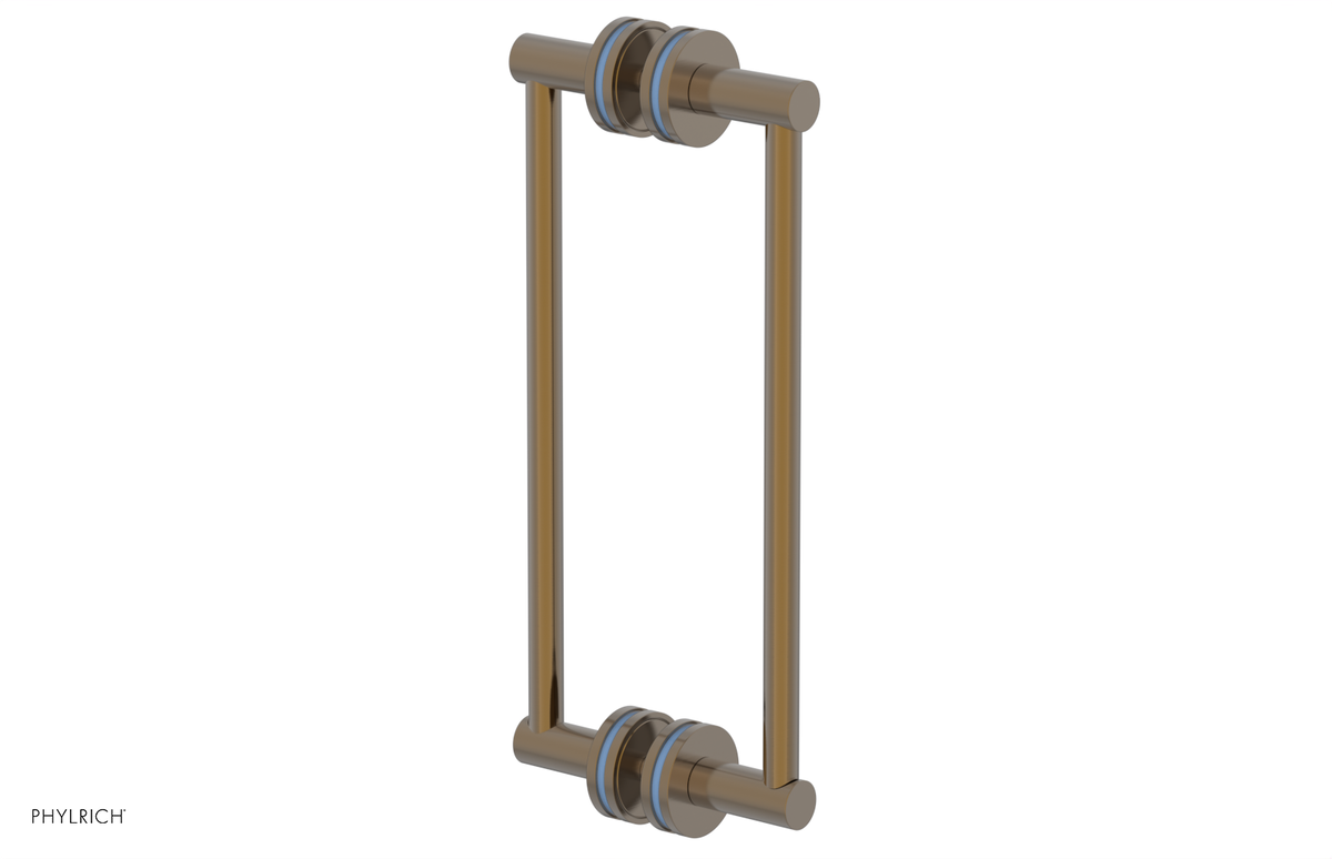 JOLIE - 12" Double Sided Shower Pull with "Light Blue" Accents 222-93-12