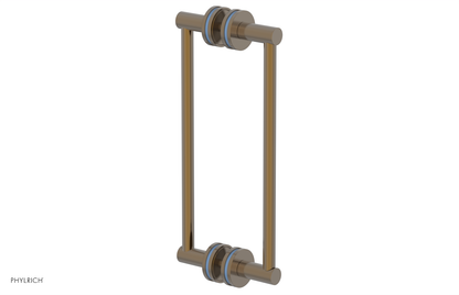 JOLIE - 12" Double Sided Shower Pull with "Light Blue" Accents 222-93-12
