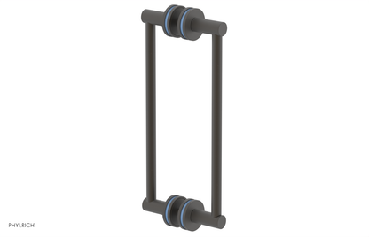 JOLIE - 12" Double Sided Shower Pull with "Light Blue" Accents 222-93-12