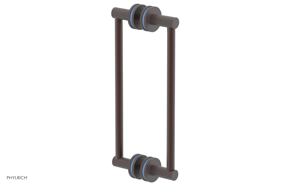 JOLIE - 12" Double Sided Shower Pull with "Light Blue" Accents 222-93-12