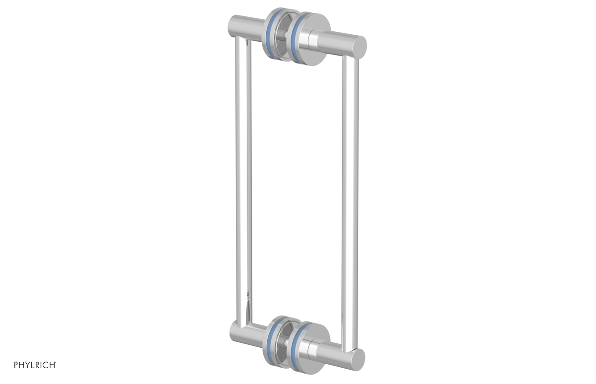 JOLIE - 12" Double Sided Shower Pull with "Light Blue" Accents 222-93-12