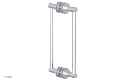 JOLIE - 12" Double Sided Shower Pull with "Light Blue" Accents 222-93-12