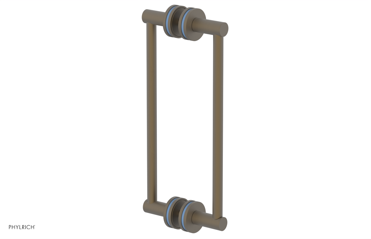 JOLIE - 12" Double Sided Shower Pull with "Light Blue" Accents 222-93-12