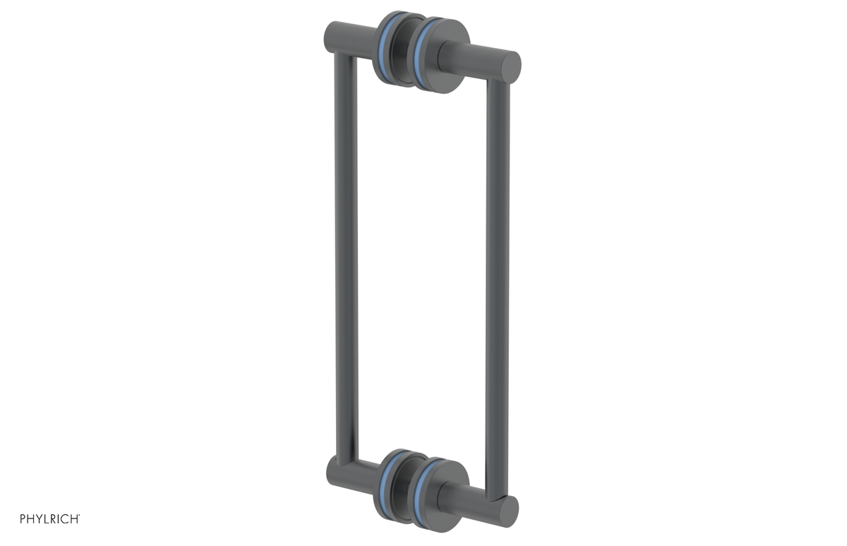JOLIE - 12" Double Sided Shower Pull with "Light Blue" Accents 222-93-12