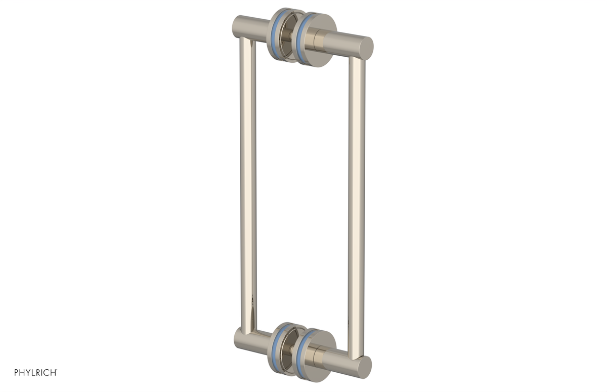 JOLIE - 12" Double Sided Shower Pull with "Light Blue" Accents 222-93-12