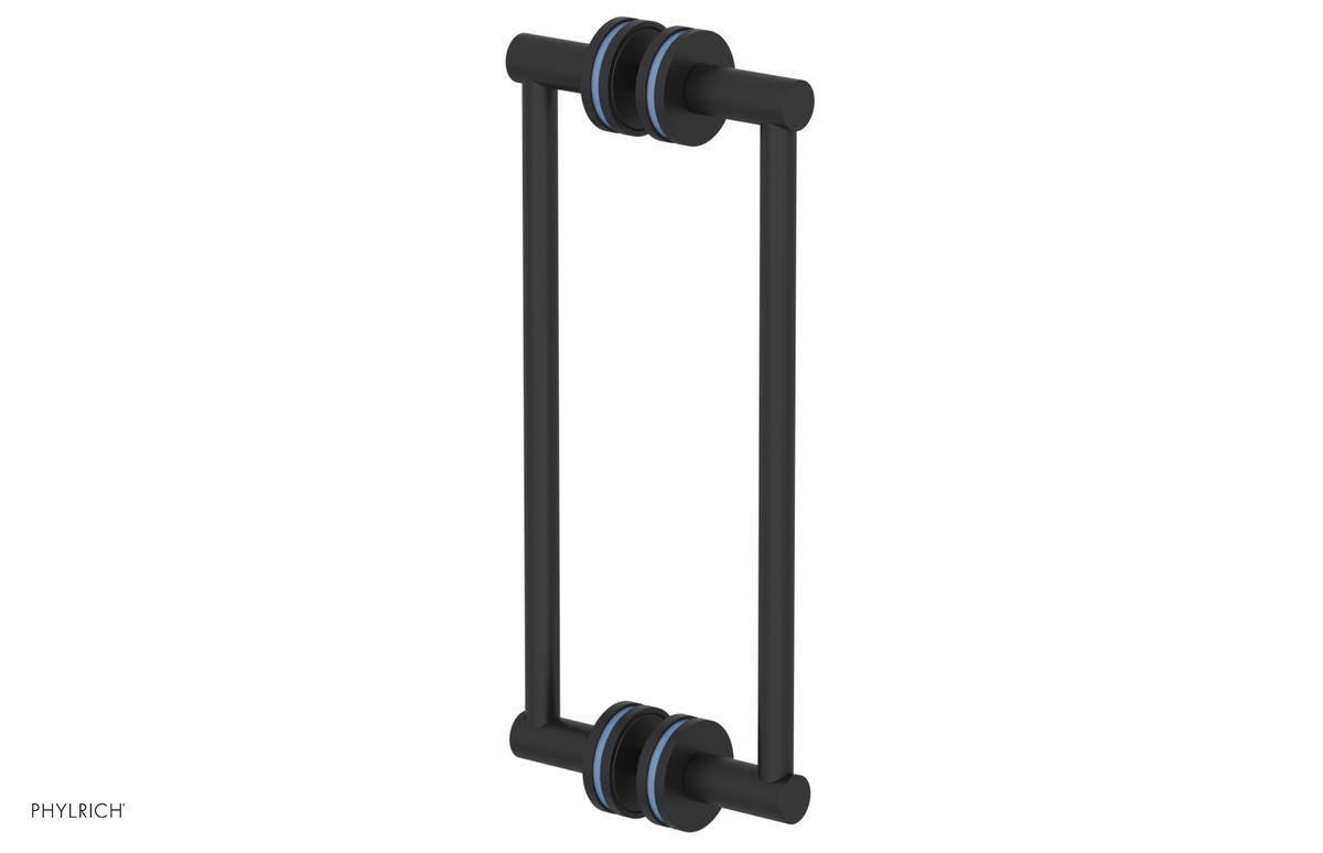 JOLIE - 12" Double Sided Shower Pull with "Light Blue" Accents 222-93-12