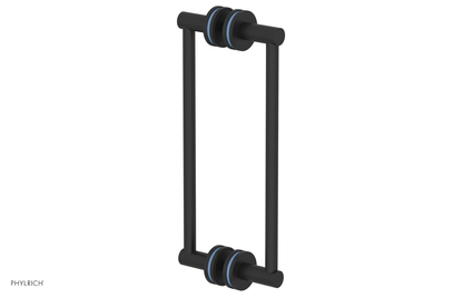 JOLIE - 12" Double Sided Shower Pull with "Light Blue" Accents 222-93-12