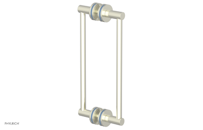 JOLIE - 12" Double Sided Shower Pull with "Light Blue" Accents 222-93-12