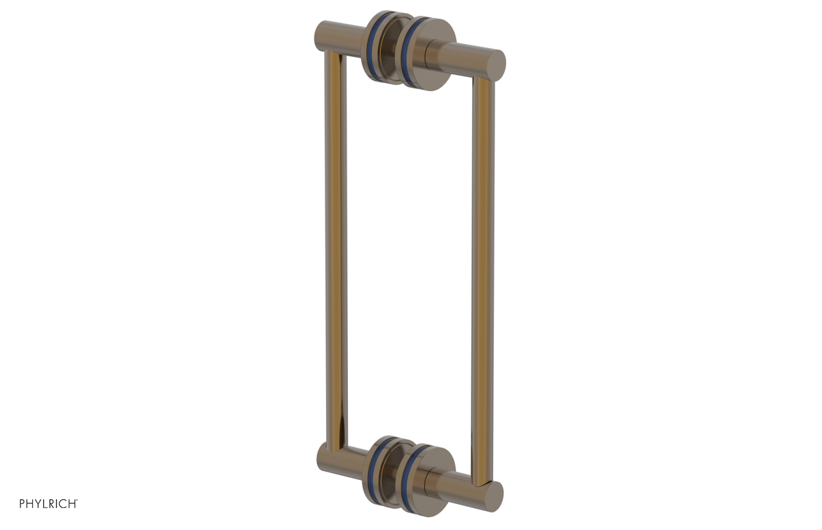 JOLIE - 12" Double Sided Shower Pull with "Navy Blue" Accents 222-93-12