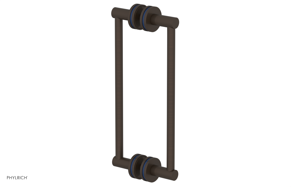 JOLIE - 12" Double Sided Shower Pull with "Navy Blue" Accents 222-93-12