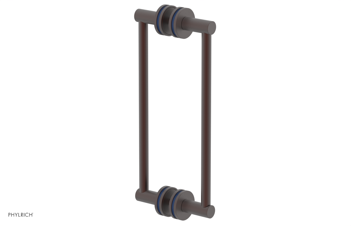 JOLIE - 12" Double Sided Shower Pull with "Navy Blue" Accents 222-93-12