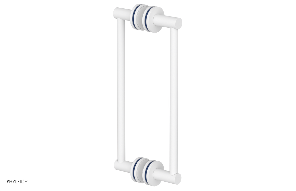 JOLIE - 12" Double Sided Shower Pull with "Navy Blue" Accents 222-93-12