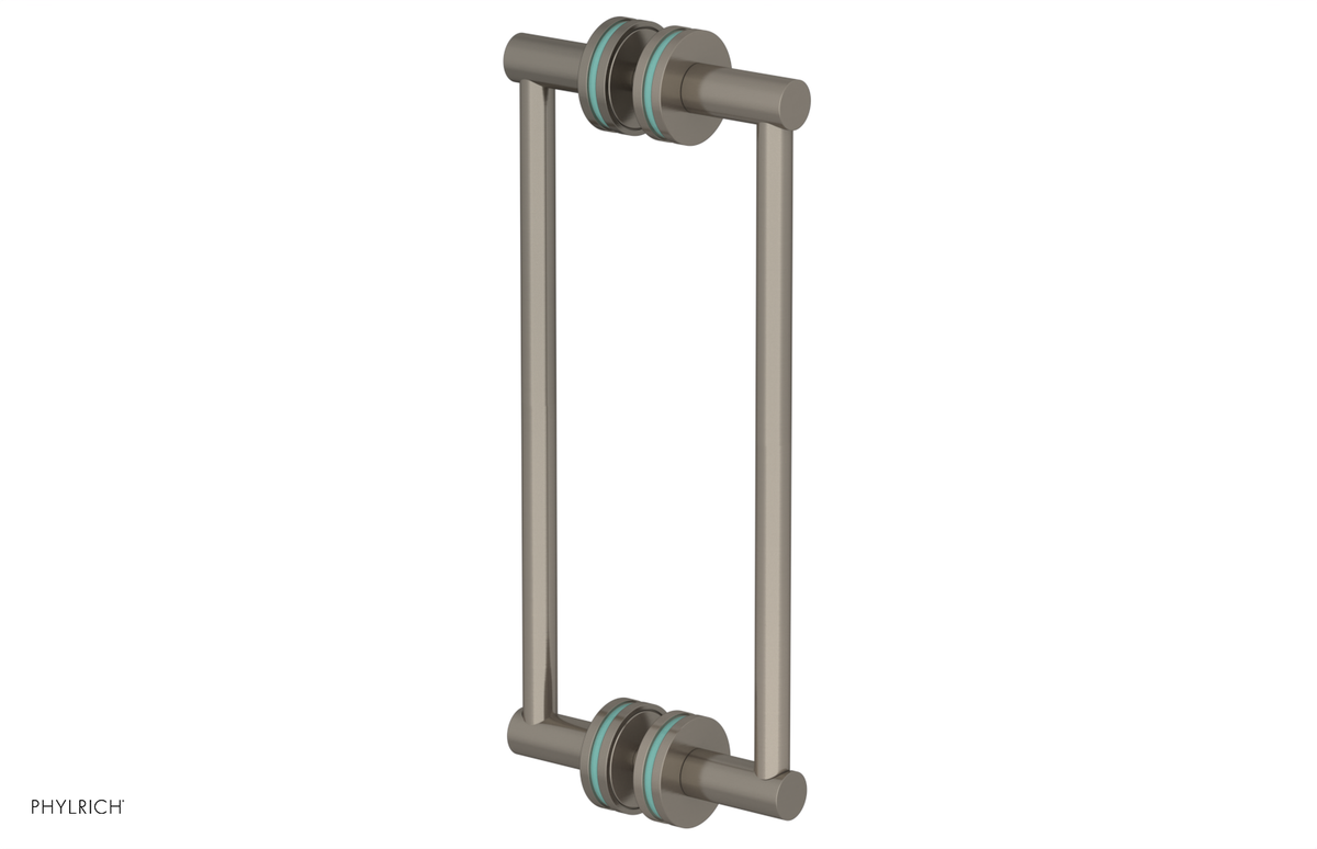 JOLIE - 12" Double Sided Shower Pull with "Turqoise" Accents 222-93-12