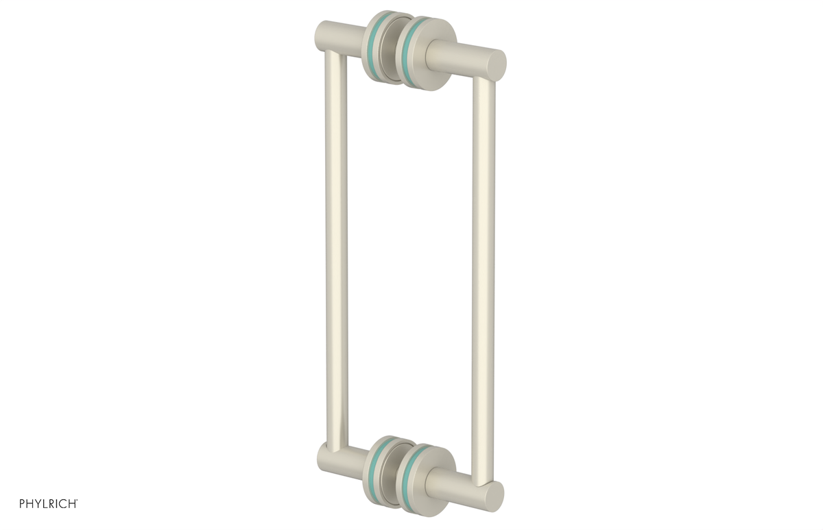 JOLIE - 12" Double Sided Shower Pull with "Turqoise" Accents 222-93-12