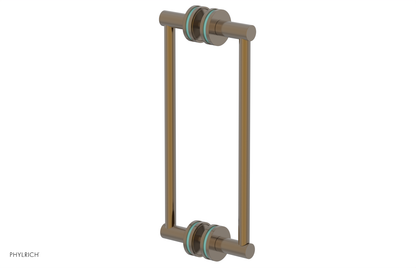 JOLIE - 12" Double Sided Shower Pull with "Turqoise" Accents 222-93-12