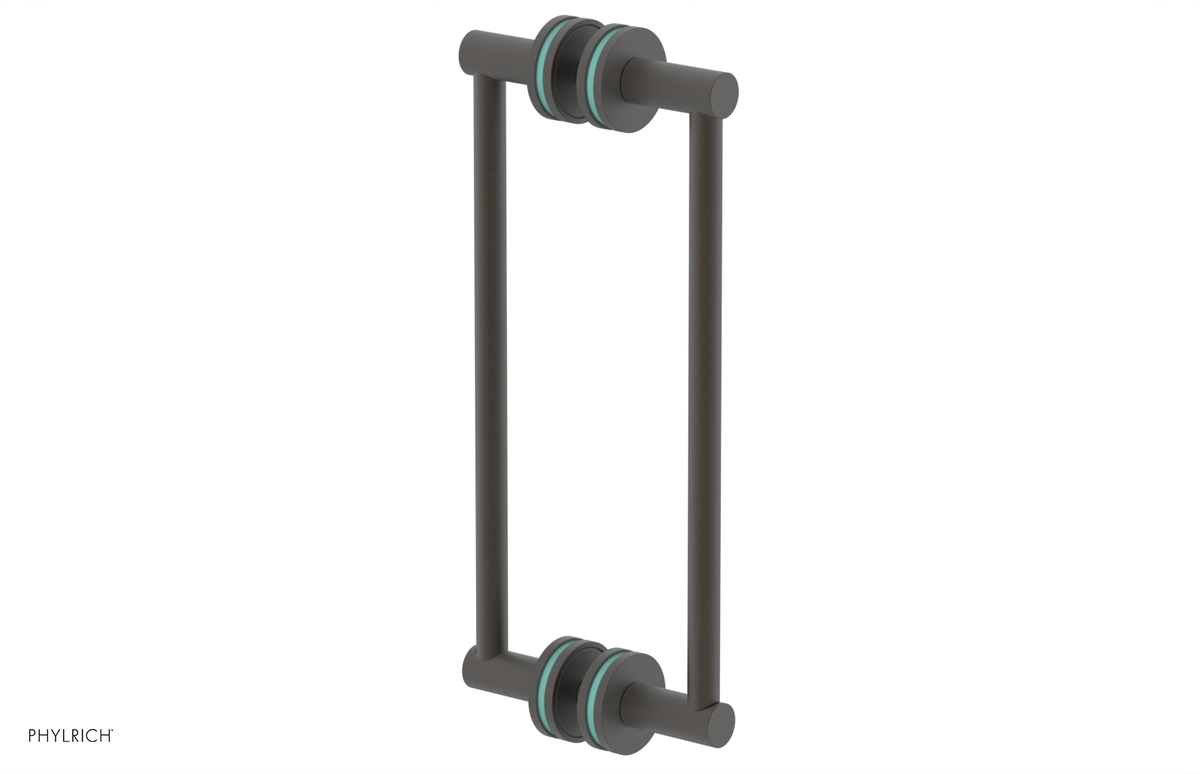 JOLIE - 12" Double Sided Shower Pull with "Turqoise" Accents 222-93-12