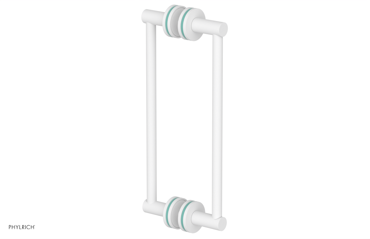 JOLIE - 12" Double Sided Shower Pull with "Turqoise" Accents 222-93-12