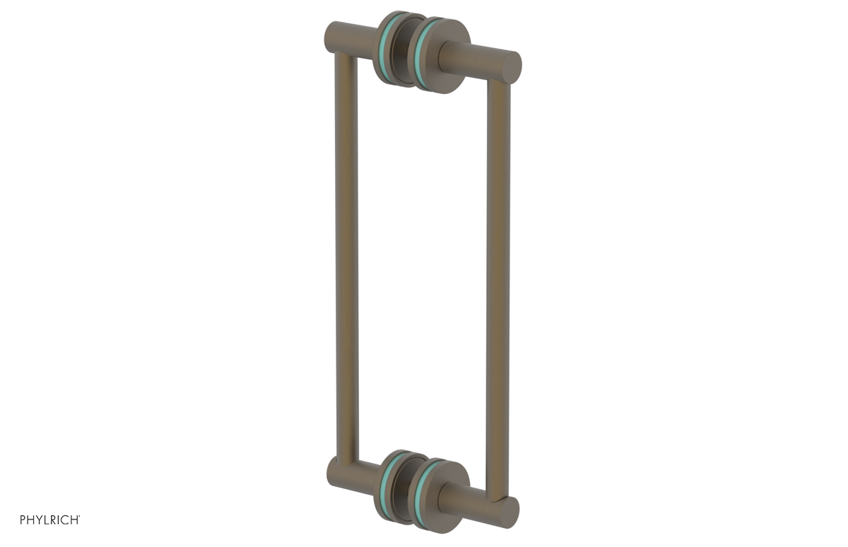 JOLIE - 12" Double Sided Shower Pull with "Turqoise" Accents 222-93-12