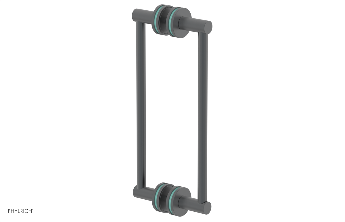 JOLIE - 12" Double Sided Shower Pull with "Turqoise" Accents 222-93-12