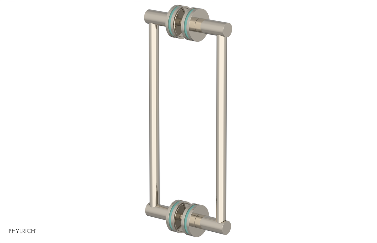JOLIE - 12" Double Sided Shower Pull with "Turqoise" Accents 222-93-12