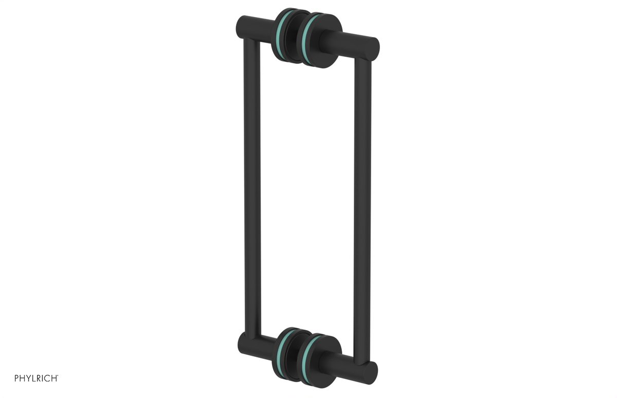 JOLIE - 12" Double Sided Shower Pull with "Turqoise" Accents 222-93-12