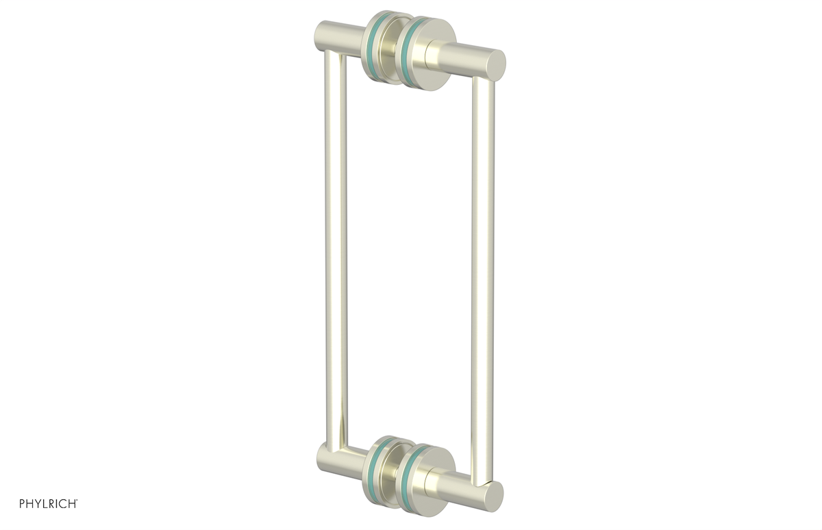 JOLIE - 12" Double Sided Shower Pull with "Turqoise" Accents 222-93-12