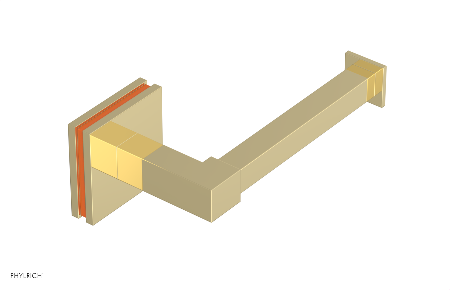 Phylrich JOLIE Paper Holder with "Orange" Accents 222S-74