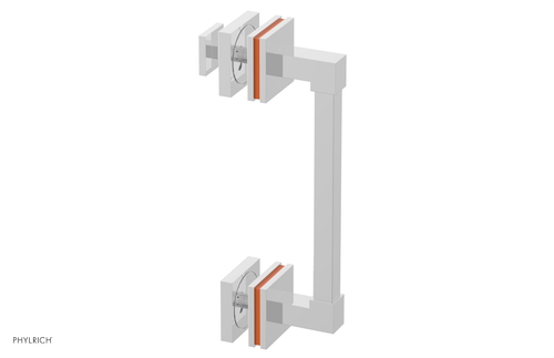 Phylrich JOLIE - 8" Single Sided Shower Pull with "Orange" Accents 222S-92-08