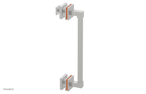 Phylrich JOLIE - 12" Single Sided Shower Pull with "Orange" Accents 222S-92-12