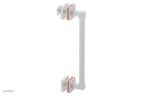 Phylrich JOLIE - 12" Single Sided Shower Pull with "Orange" Accents 222S-92-12