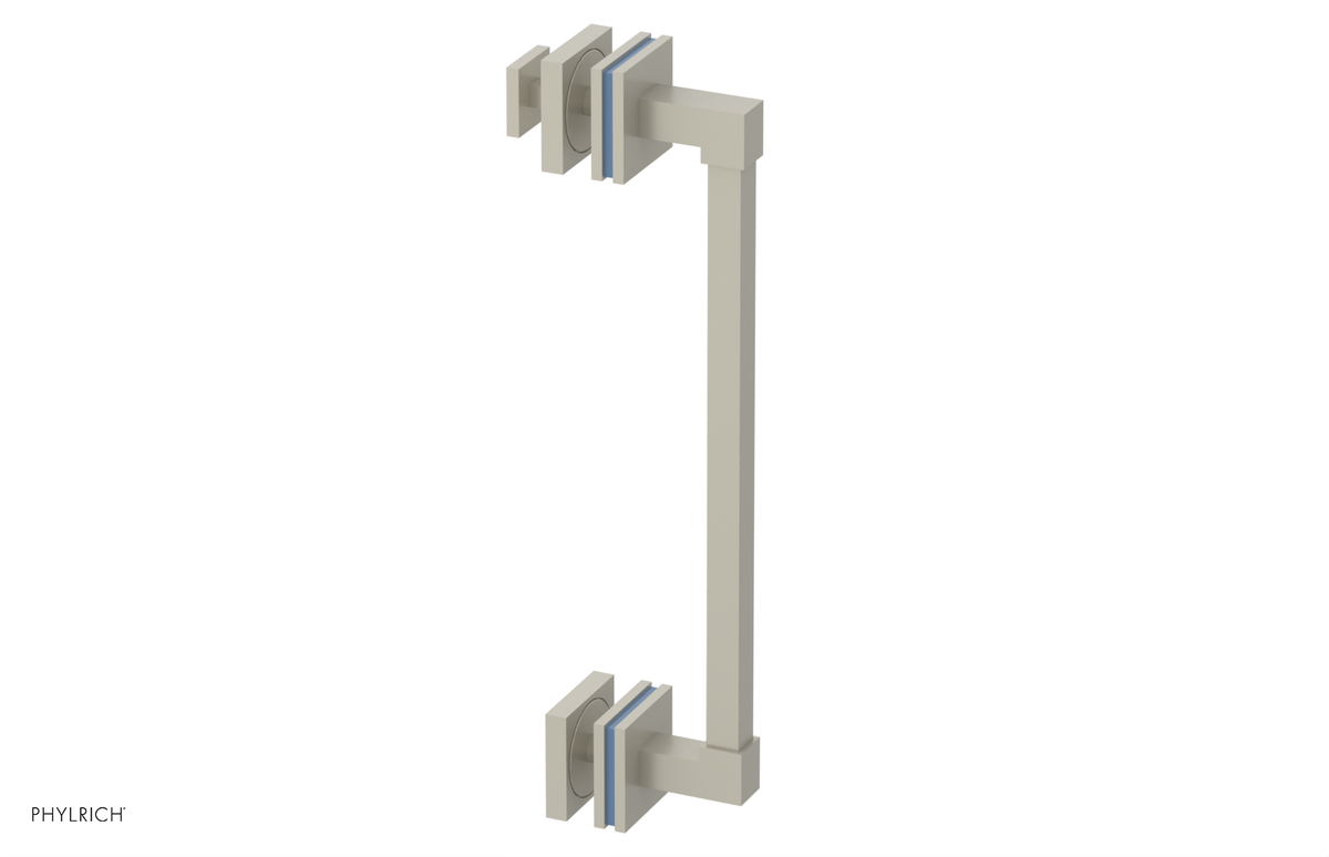 JOLIE - 12" Single Sided Shower Pull with "Light Blue" Accents 222S-92-12