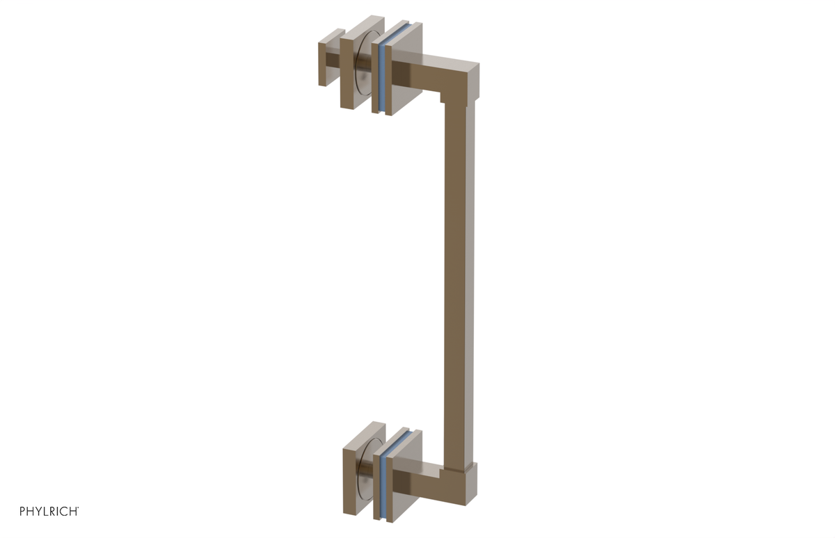 JOLIE - 12" Single Sided Shower Pull with "Light Blue" Accents 222S-92-12