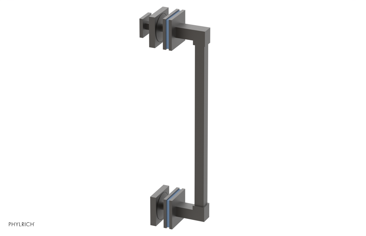 JOLIE - 12" Single Sided Shower Pull with "Light Blue" Accents 222S-92-12