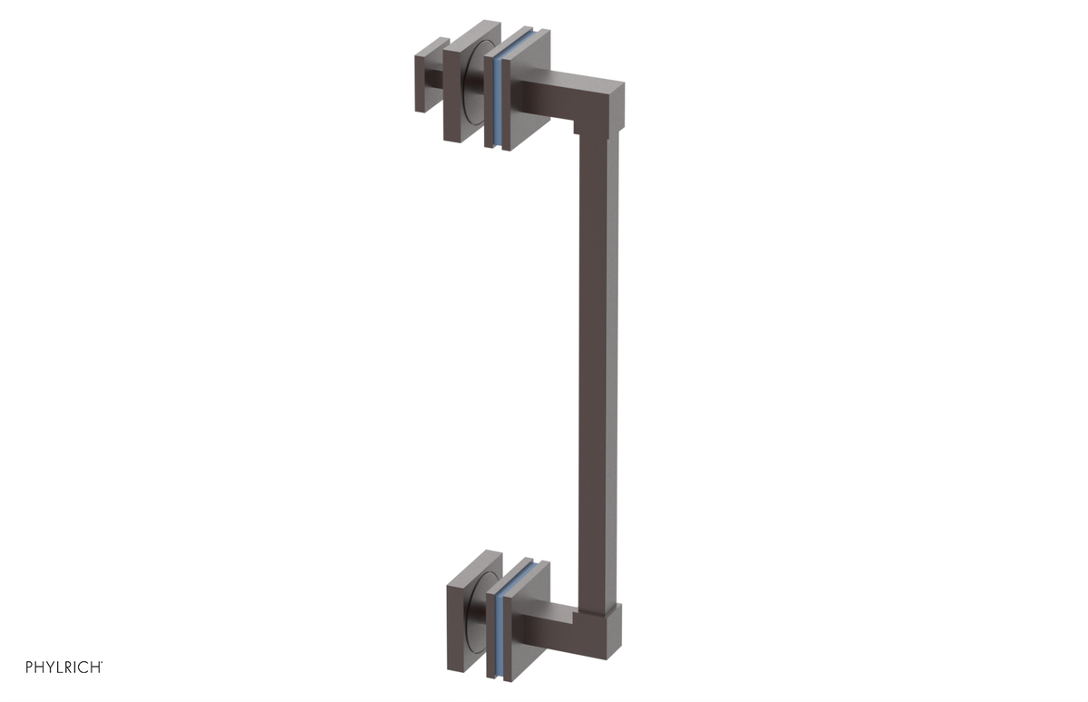 JOLIE - 12" Single Sided Shower Pull with "Light Blue" Accents 222S-92-12