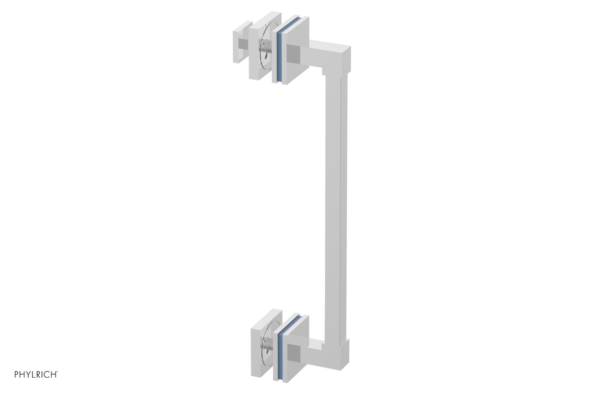 JOLIE - 12" Single Sided Shower Pull with "Light Blue" Accents 222S-92-12