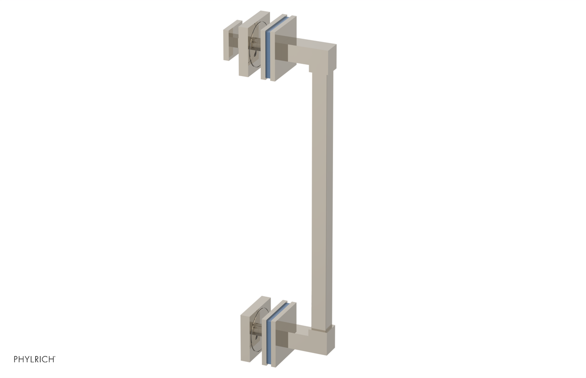 JOLIE - 12" Single Sided Shower Pull with "Light Blue" Accents 222S-92-12