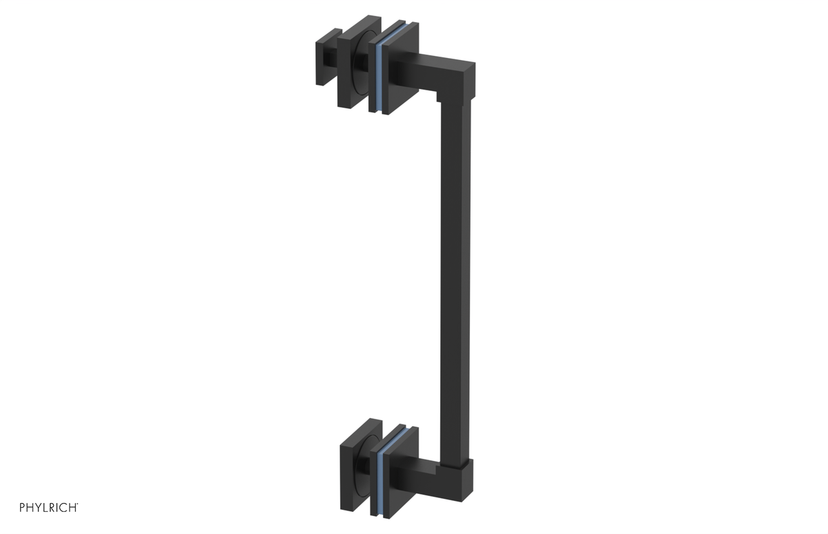 JOLIE - 12" Single Sided Shower Pull with "Light Blue" Accents 222S-92-12