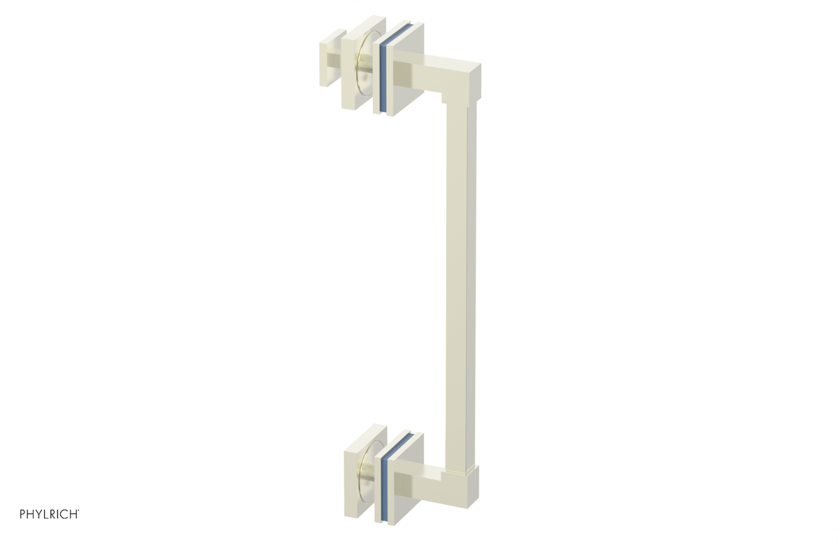 JOLIE - 12" Single Sided Shower Pull with "Light Blue" Accents 222S-92-12
