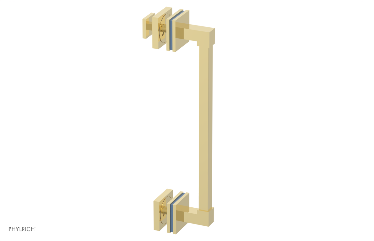 JOLIE - 12" Single Sided Shower Pull with "Light Blue" Accents 222S-92-12