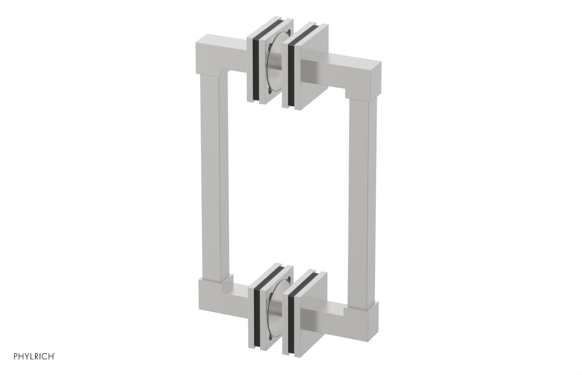 JOLIE - 8" Double Sided Shower Pull with "Black" Accents 222S-93-08