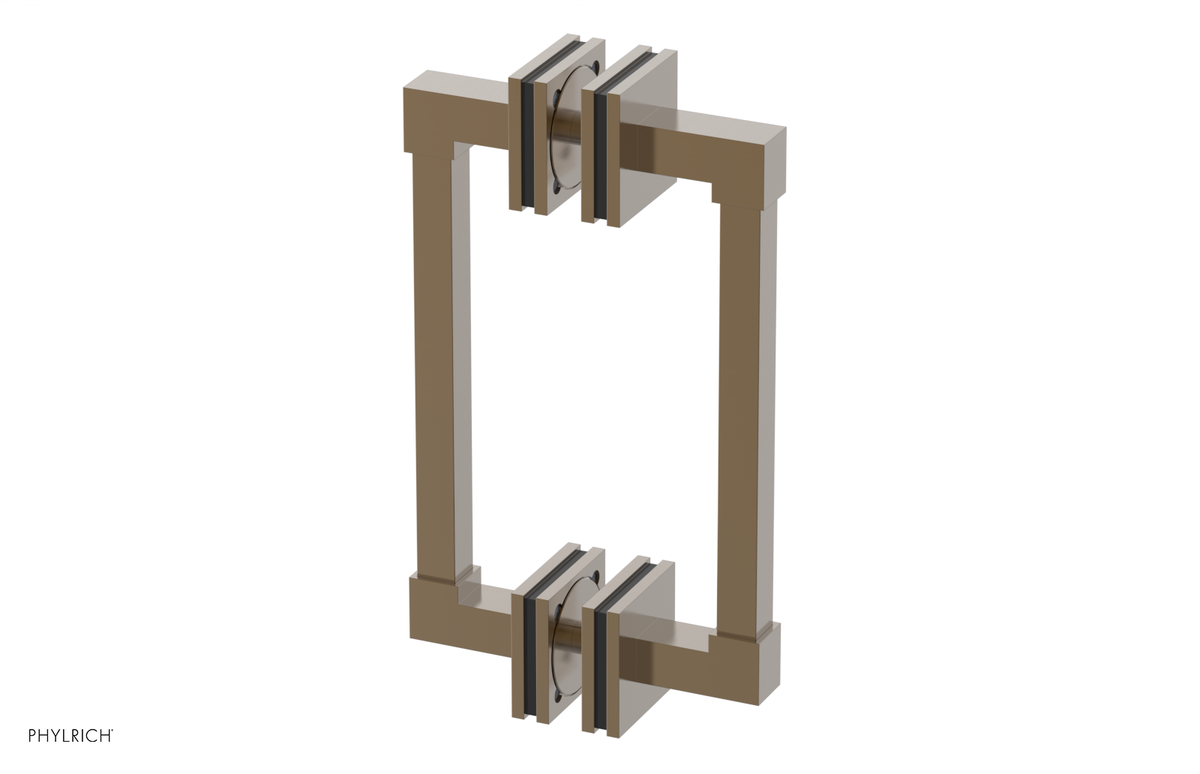 JOLIE - 8" Double Sided Shower Pull with "Black" Accents 222S-93-08
