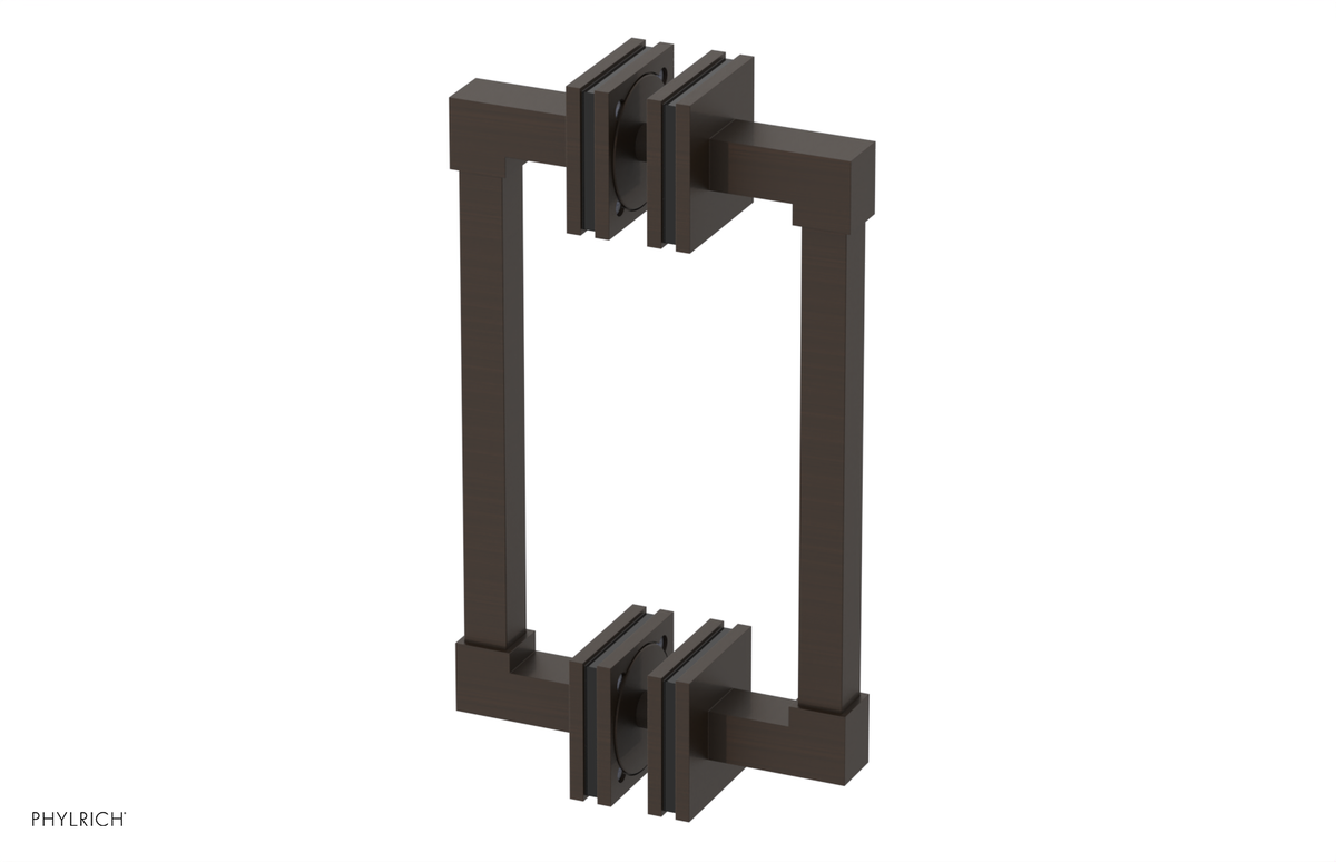 JOLIE - 8" Double Sided Shower Pull with "Black" Accents 222S-93-08