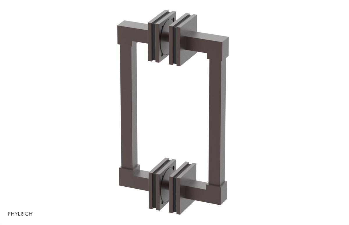 JOLIE - 8" Double Sided Shower Pull with "Black" Accents 222S-93-08