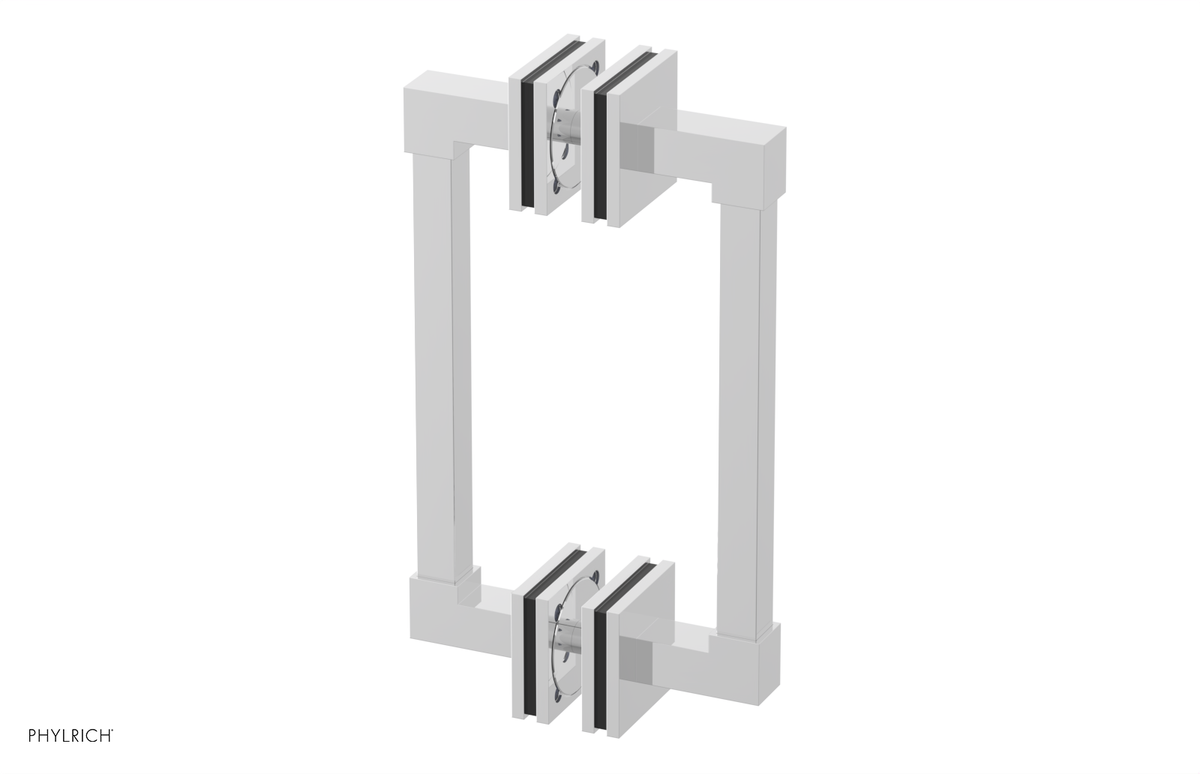 JOLIE - 8" Double Sided Shower Pull with "Black" Accents 222S-93-08