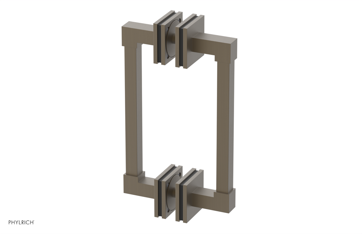 JOLIE - 8" Double Sided Shower Pull with "Black" Accents 222S-93-08