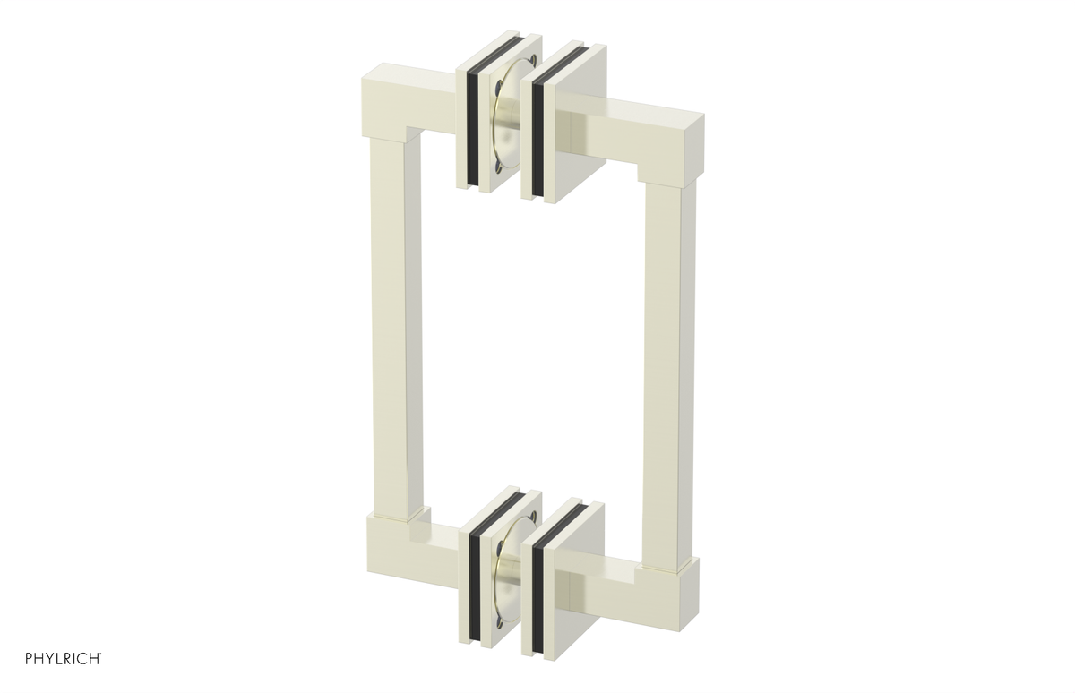 JOLIE - 8" Double Sided Shower Pull with "Black" Accents 222S-93-08
