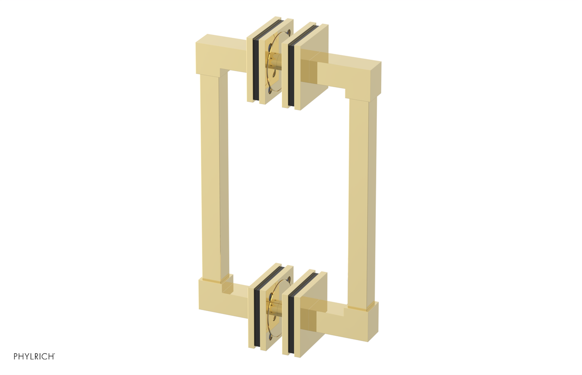 JOLIE - 8" Double Sided Shower Pull with "Black" Accents 222S-93-08