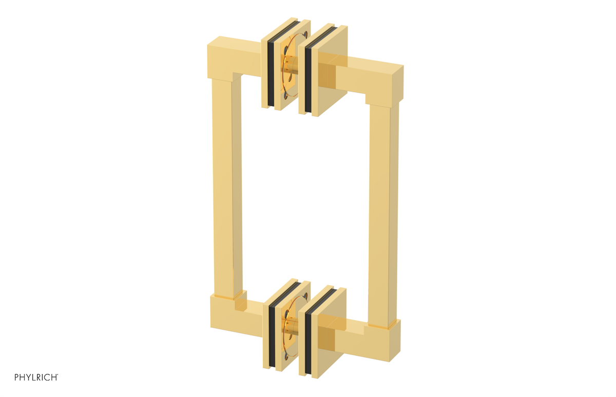 JOLIE - 8" Double Sided Shower Pull with "Black" Accents 222S-93-08