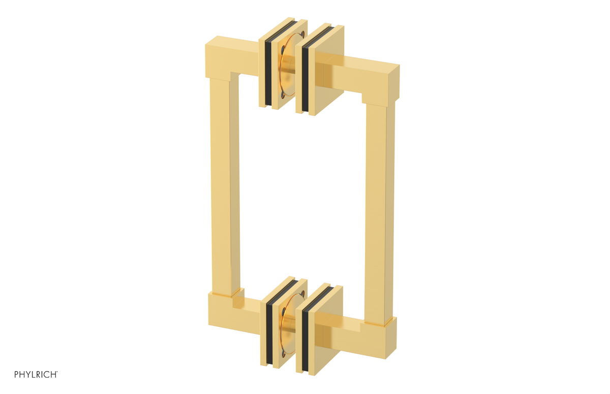 JOLIE - 8" Double Sided Shower Pull with "Black" Accents 222S-93-08