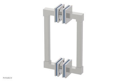 JOLIE - 8" Double Sided Shower Pull with "Light Blue" Accents 222S-93-08